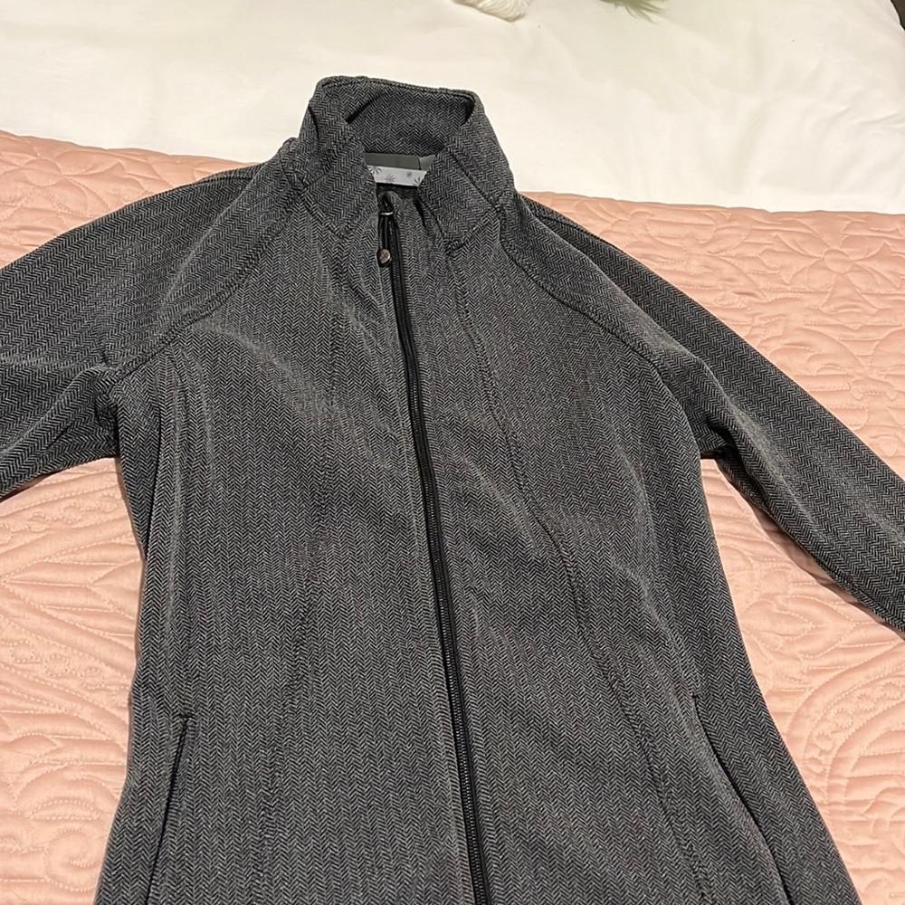 Athleta Herringbone Zip-Up Sweatshirt